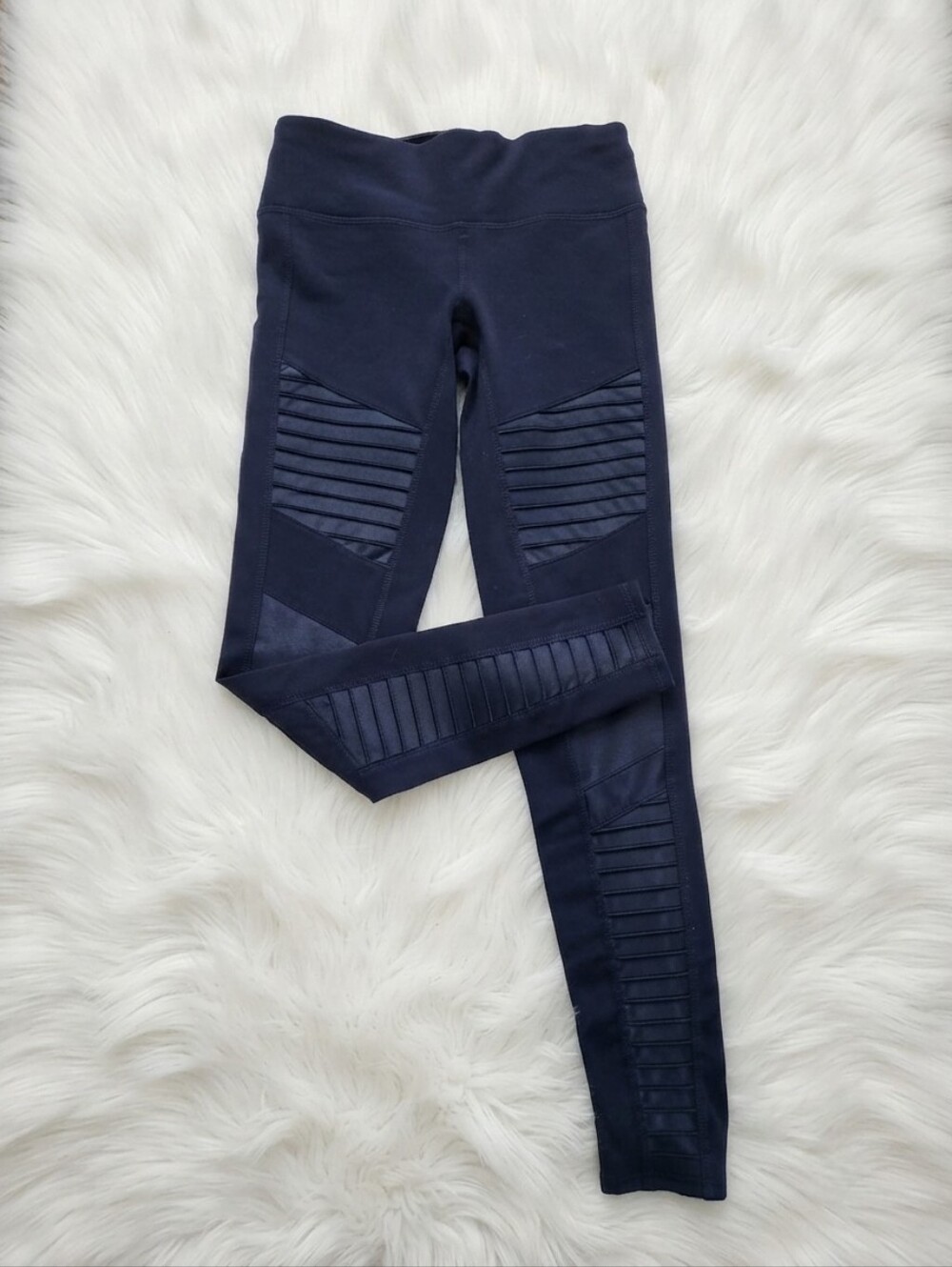 Alo Navy Moto Leggings
